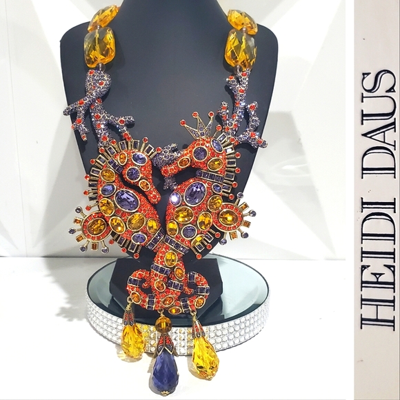 Heidi Daus Jewelry - Masterpiece HEIDI DAUS Royal Waterhorse Seahorse Statement Necklace